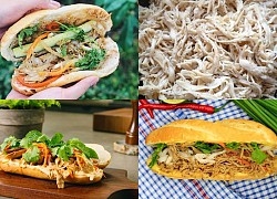 Cách làm bánh mì gà xé đổi vị bữa sáng