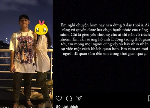 Nửa đêm, bạn gái Tez chính thức lên tiếng trước drama rapper đăng ảnh Pháo và nói "yêu em"