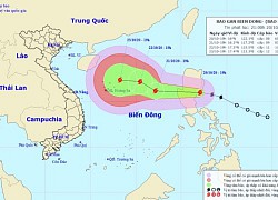 Sáng sớm mai (21/10), bão Saudel giật cấp 10 đi vào Biển Đông