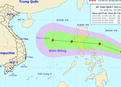 Xuất hiện áp thấp nhiệt đới gần Biển Đông, khả năng thành bão