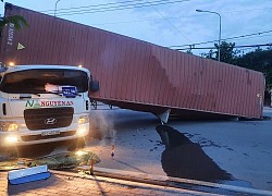 Bình Dương: Lật thùng container trong lúc quay xe, tài xế tử vong thương tâm