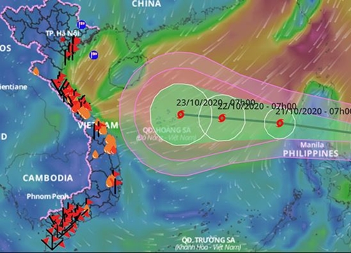 Dự báo đường đi của bão số 8 trên Biển Đông