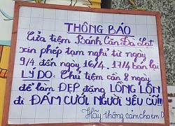 Treo thông báo nghỉ bán hàng vài ngày, chủ quán khiến người qua đường choáng váng khi đọc đến phần lý do