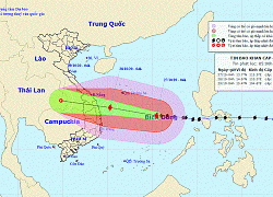 Bão số 9 giật cấp 17 tiến nhanh vào Đà Nẵng - Phú Yên