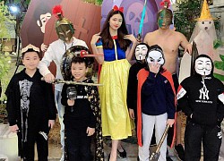 Á hậu Trà My - Thanh Tú và 2 ông chồng đại gia chơi Halloween quá lớn