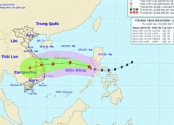 Bão Goni đã vào Biển Đông, thành bão số 10 mạnh cấp 9, giật cấp 12