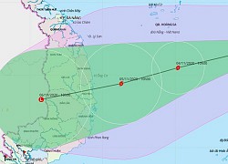 Bão số 10 đi chếch phía nam, hướng vào Phú Yên
