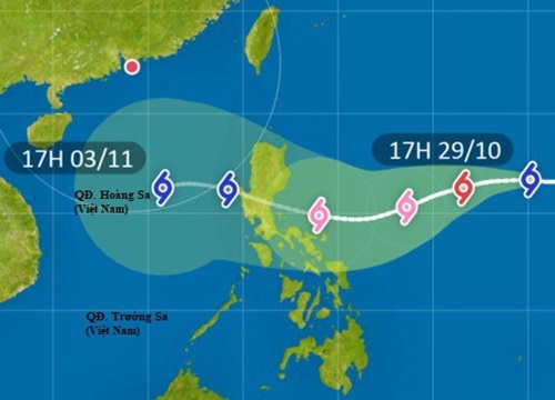 Cập nhật vị trí và cường độ của siêu bão Goni đang tiến vào Biển Đông