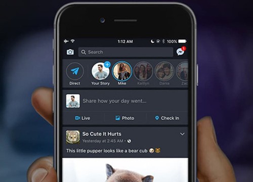 Facebook thử nghiệm công khai chế độ Dark Mode trên di động