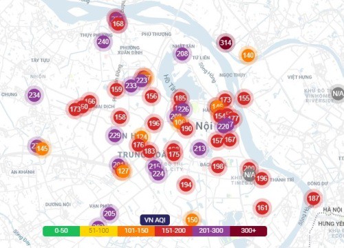 Không khí tại nhiều tỉnh, thành phố bị ô nhiễm ở mức có hại cho sức khỏe