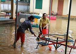 Nghệ An: 'Đuổi lũ' thau dọn trường lớp để đón học trò