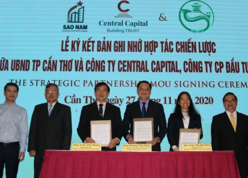 Ký kết ghi nhớ hợp tác giữa UBND TP Cần Thơ với liên danh Công ty TNHH Đầu tư Central Capital và Công ty CP Đầu tư Sao Nam