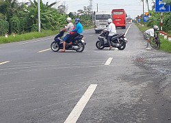 Phân luồng giao thông, thi công trạm thu phí tuyến tránh Cai Lậy