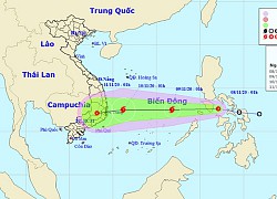 Áp thấp nhiệt đới hướng vào các tỉnh Phú Yên đến Ninh Thuận