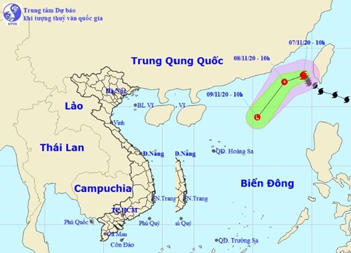 Bão số 11 Atsani bất ngờ thay đổi cường độ và đường đi trên Biển Đông