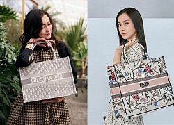 Người đẹp Hoa ngữ tạo dáng với túi tote Dior