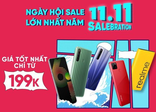 Nhiều điện thoại chơi game của Realme giảm giá sốc trong ngày hội 11.11