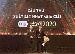 CLB Hà Nội thống trị giải thưởng V-League 2020, vinh danh Quang Hải - Văn Quyết