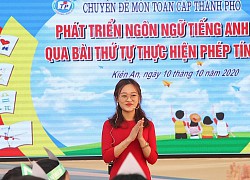 Cô giáo trẻ đổi mới dạy Toán bằng tiếng Anh