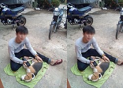 Chàng trai đau đớn gào khóc khi chú chó cưng không may qua đời