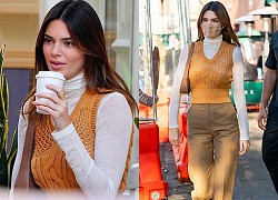 Kendall Jenner diện gile len sành điệu ra phố