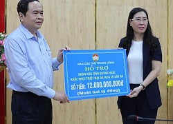 Ủy ban Trung ương MTTQ Việt Nam: Trao 12 tỷ đồng hỗ trợ Quảng Ngãi khắc phục hậu quả bão lũ