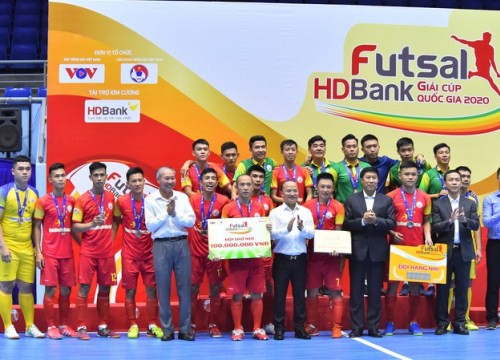 Câu lạc bộ Thái Sơn Nam lên ngôi vô địch Giải Futsal HDBank Cúp Quốc gia 2020