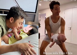 "Thánh bế con tấu hài" của năm gọi tên Cường Đô La và Kim Lý: 2 thái cực "khác bọt" khi các ông bố trông em bé là đây?