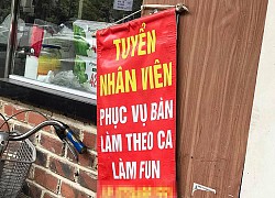 Tấm biển tuyển nhân viên gây lú vì chi tiết bất thường, để ý kỹ mới thấy điều sai trái