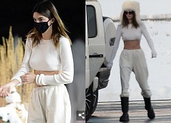 Kendall Jenner khoe eo thon giữa tuyết trắng