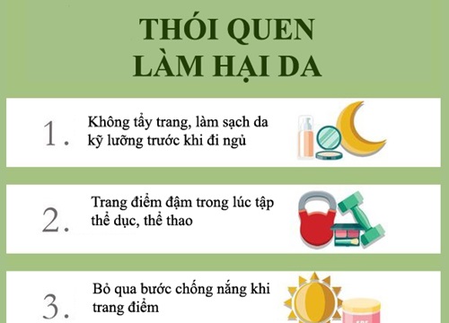 6 thói quen trang điểm khiến da nhanh 'xuống cấp'