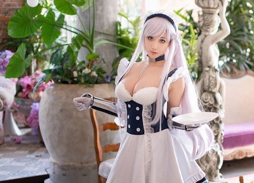 Nữ thần cosplay Hane Ame "đốt mắt" người xem khi hóa thân thành mỹ nhân nóng bỏng trong Azur Lane