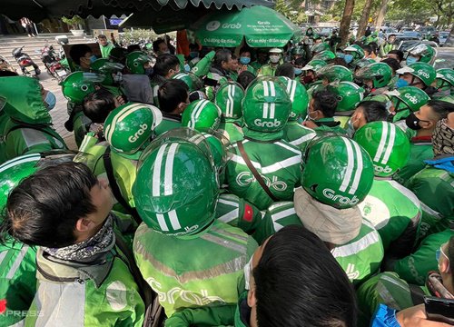 Tài xế GrabBike đình công