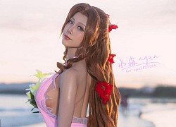 Bỏng mắt ngắm bông hồng Aerith trong Final Fantasy VII Remake diện bikini khoe thân hình gợi cảm