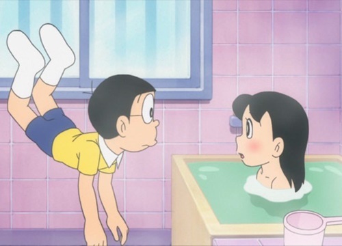 Nobita tốc váy Shizuka khi mới học phép thuật   YouTube