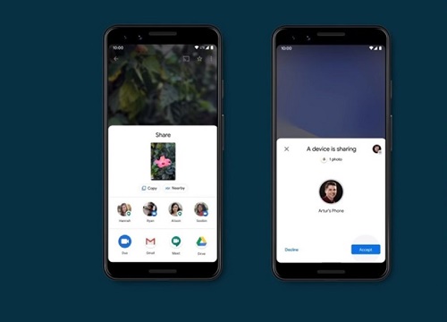 Google sớm cho phép người dùng gửi và nhận ứng dụng qua tính năng Nearby Share