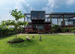 Khó tin nhà 3 tầng đẹp như resort được làm từ container