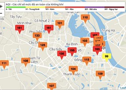 Không khí Hà Nội xấu về đêm