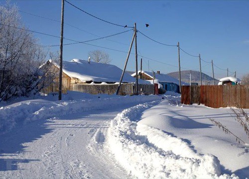 Nga: Làng quê Kamchatka đẹp ấn tượng trong tuyết trắng