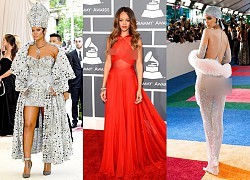 Rihanna đúng là nữ hoàng thảm đỏ của Hollywood: "Bức tử" vòng 1, mặc như nude 100%, đẹp nhất lại là lúc hở tinh tế