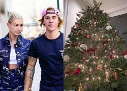 Justin Bieber cùng vợ trang trí cây thông Noel đón giáng sinh