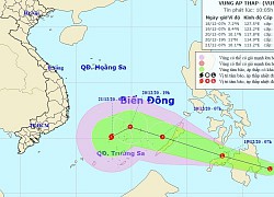 Xuất hiện vùng áp thấp gần Biển Đông