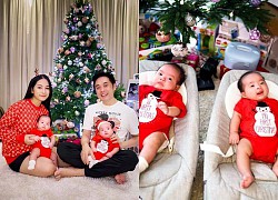 Vợ chồng Dương Khắc Linh đón Noel ấm cúng cùng 2 quý tử sinh đôi