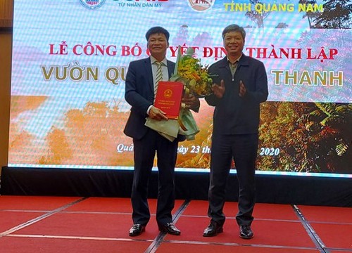 Thành lập Vườn quốc gia Sông Thanh