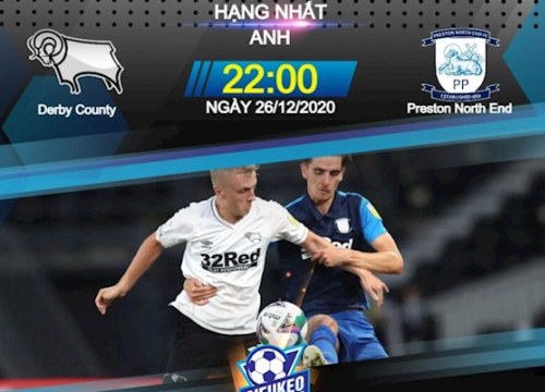 Nhận định bóng đá Derby County vs Preston 22h00 ngày 26/12 (Hạng Nhất Anh 2020/21)