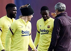 2 cầu thủ Barca lao vào... tẩn nhau trên sân tập trước mặt HLV Setien