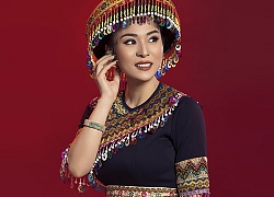 Ánh Linh diện váy thổ cẩm