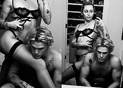Cắt tóc cho bạn trai kiểu Miley Cyrus: Diện nội y bốc lửa, tư thế "ám muội" đến mức phản cảm