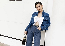 Sao Việt phối đồ với áo nơ hot trend