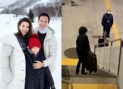 Subeo phụ mẹ khiêng hành lý